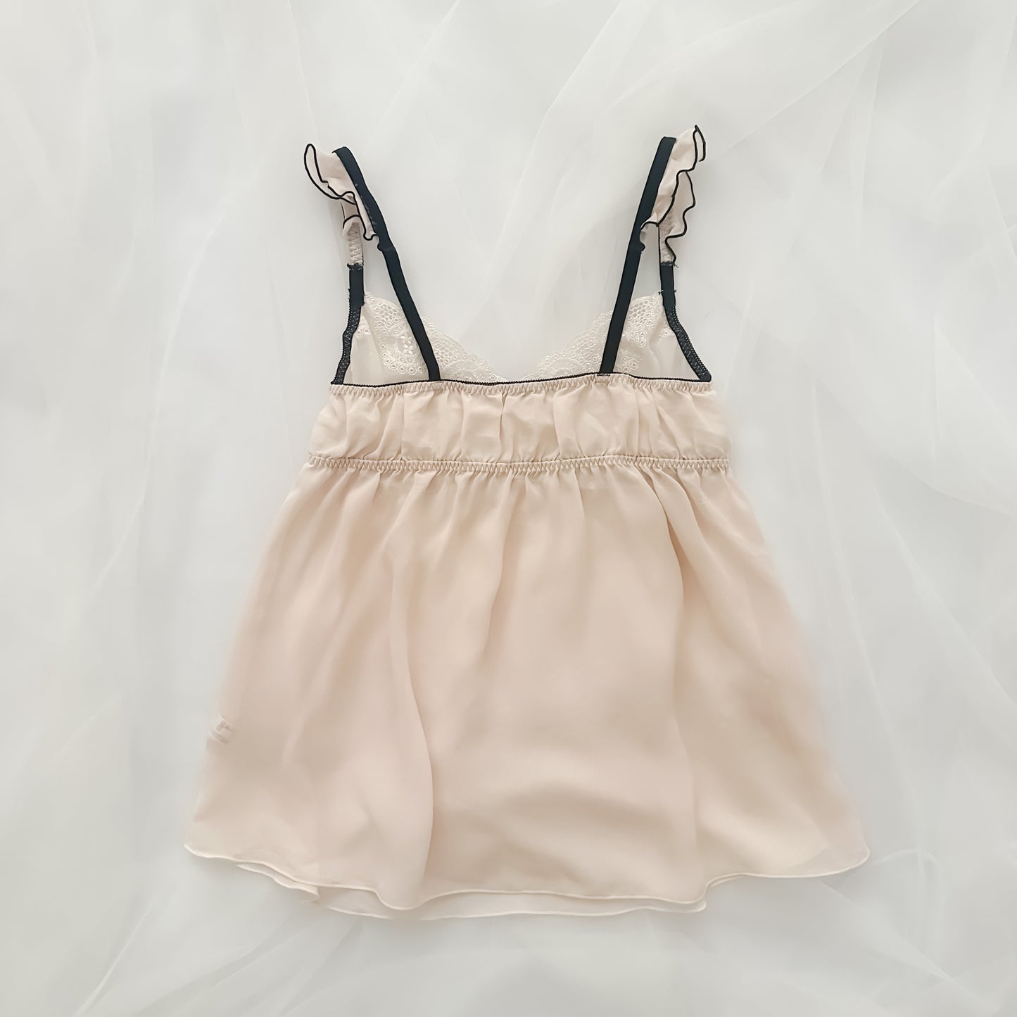 Sheer Cream Pearl Camisole