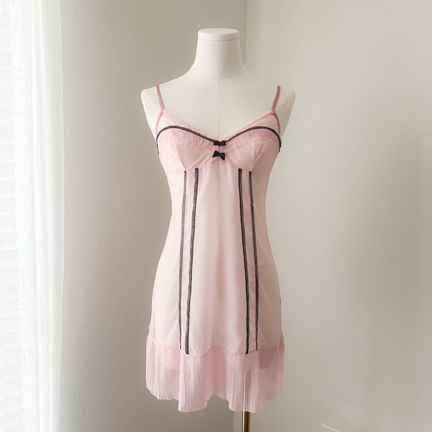 Dusky Rose Veil Slipdress