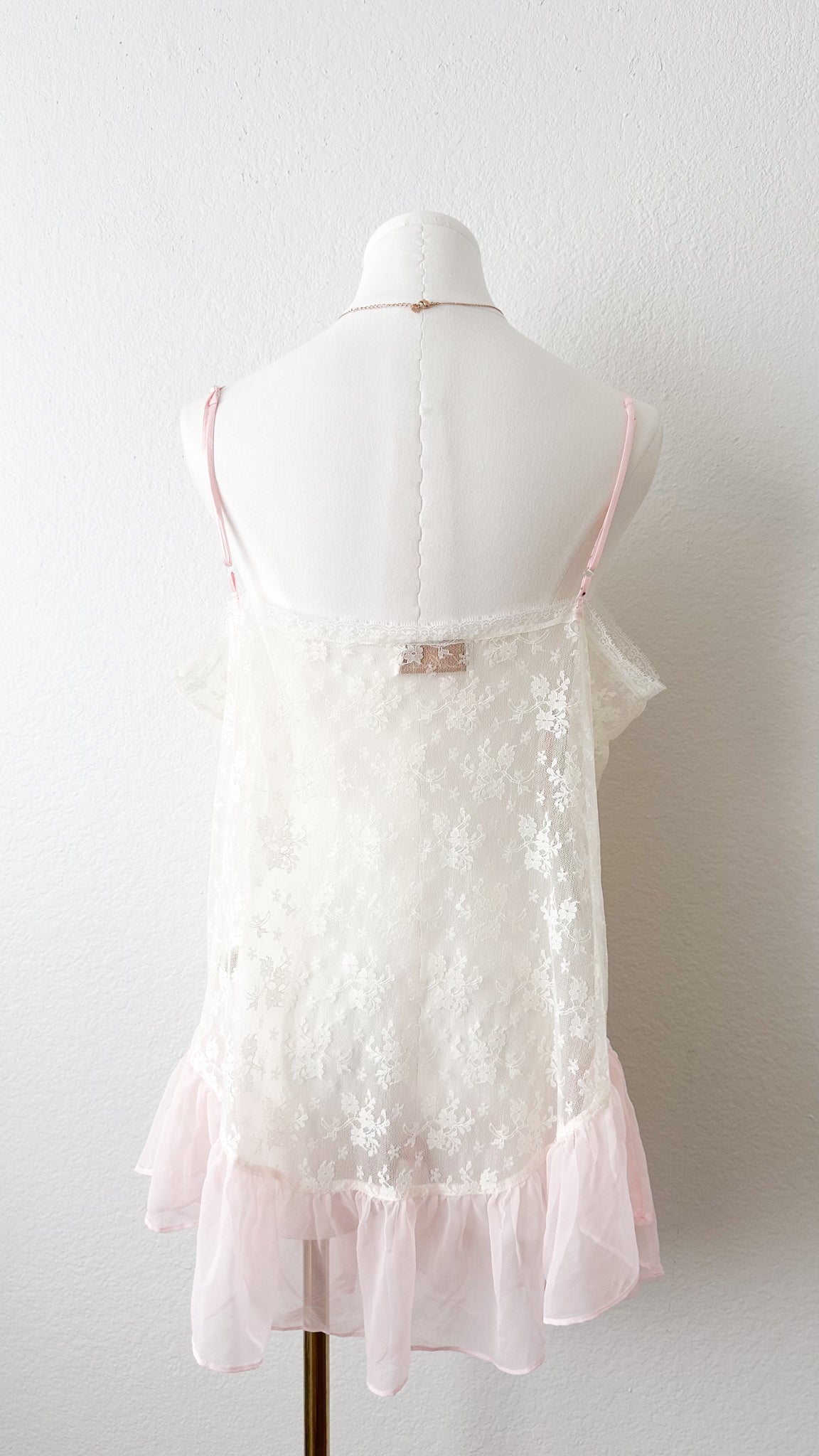 Vintage Blush Lace Babydoll