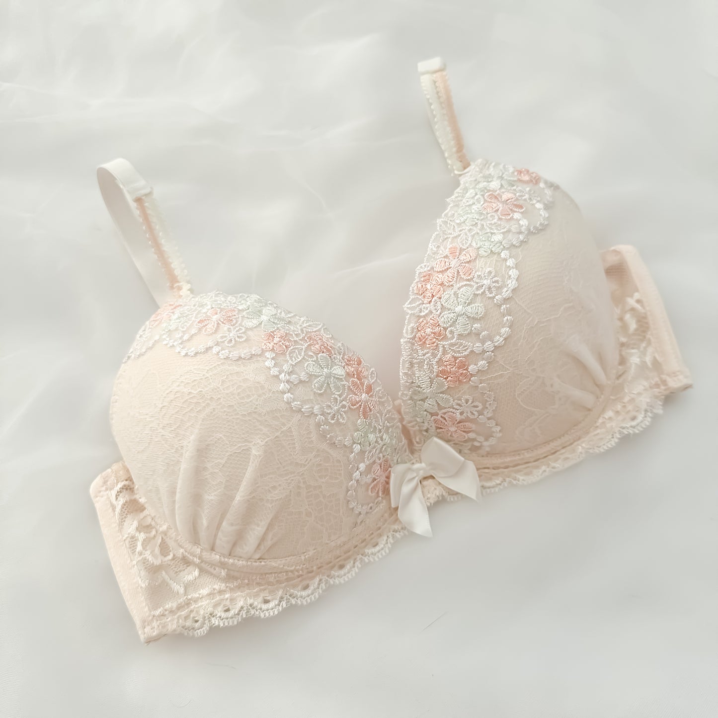 Japanese Blush Daisy Lace Bra 32C