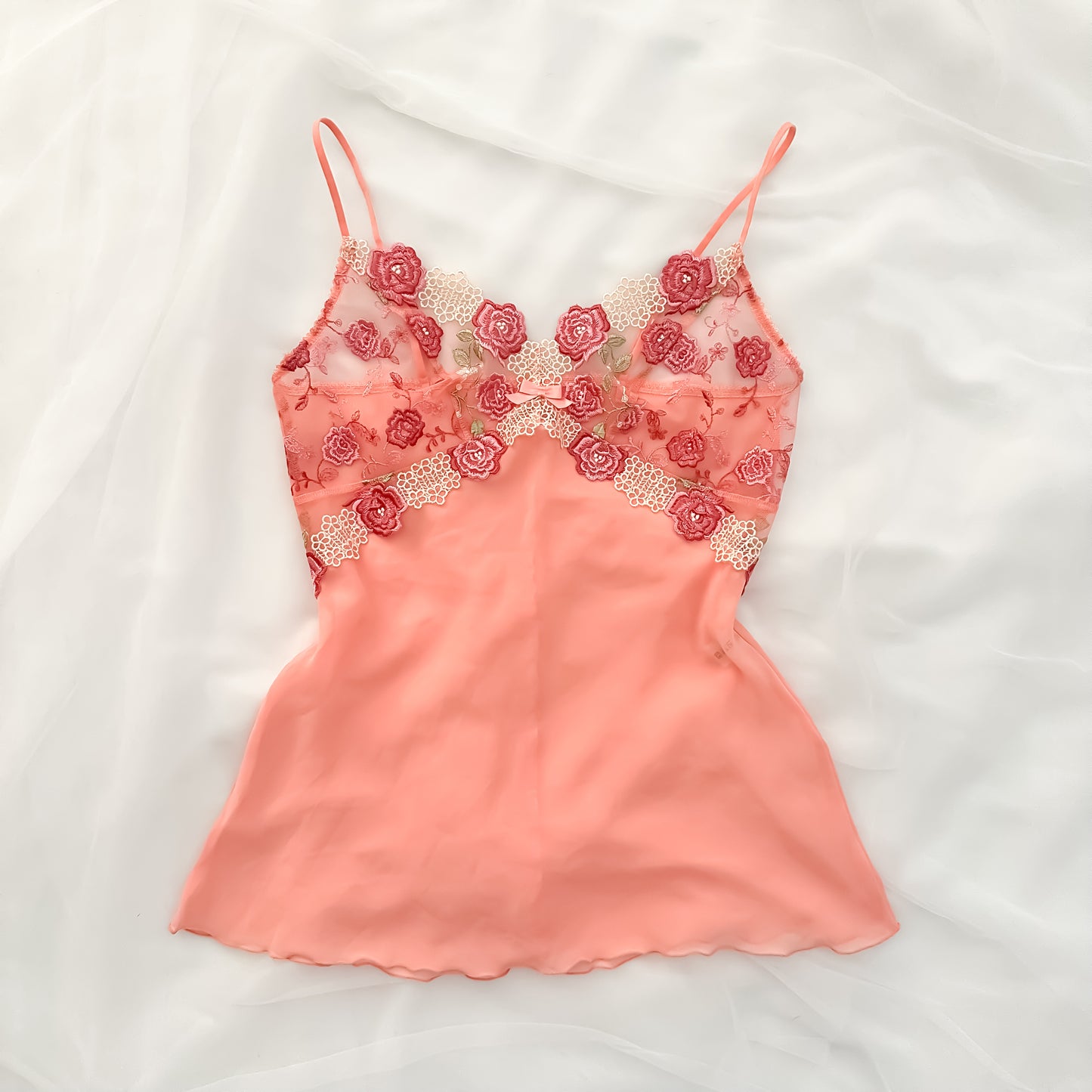 Japanese Coral Embroidery Camisole