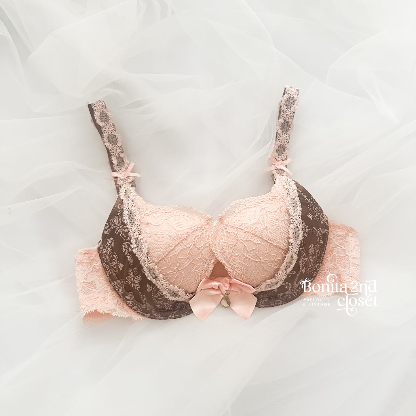 Dusky Rosé Lace Bra 32A