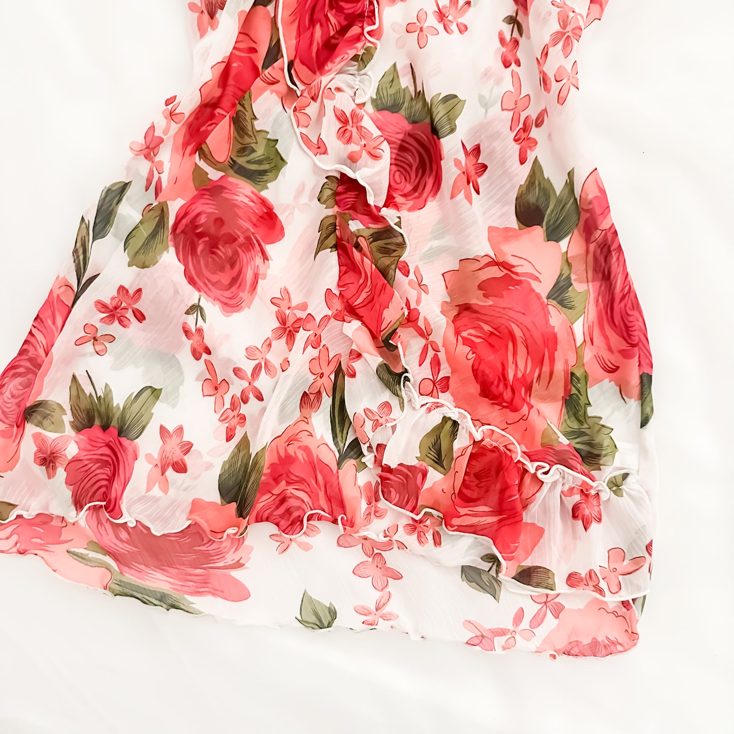 Japanese Sheer Red Rose Slip