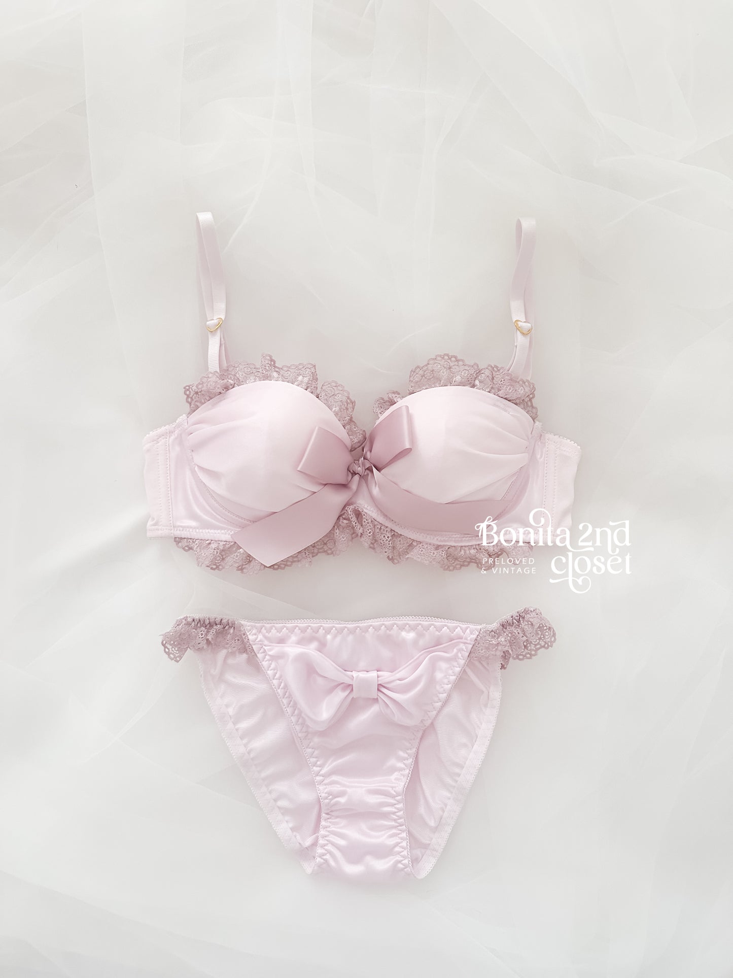 Lilac Crème Bra Set 34A