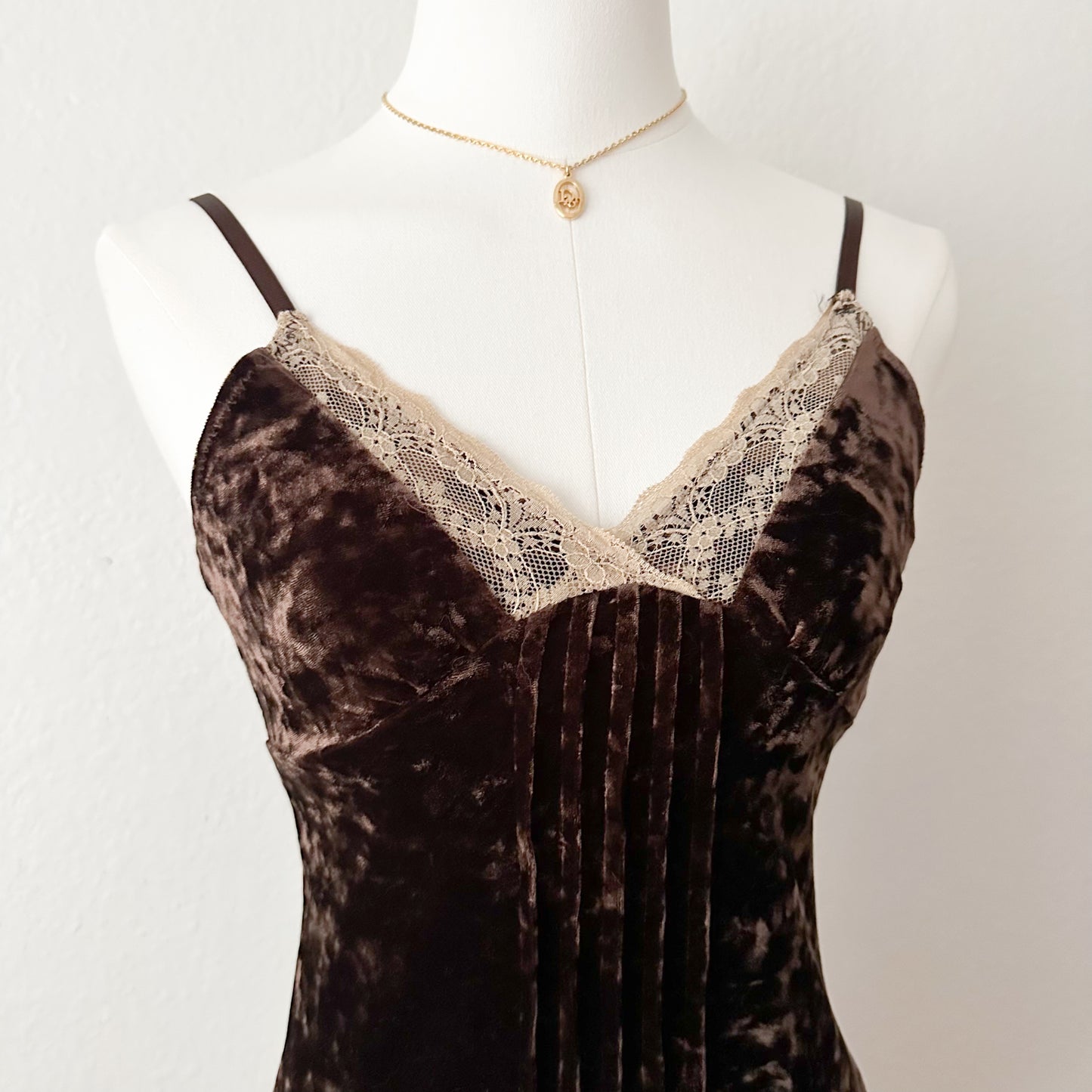 Y2K Velvet Brown Cami