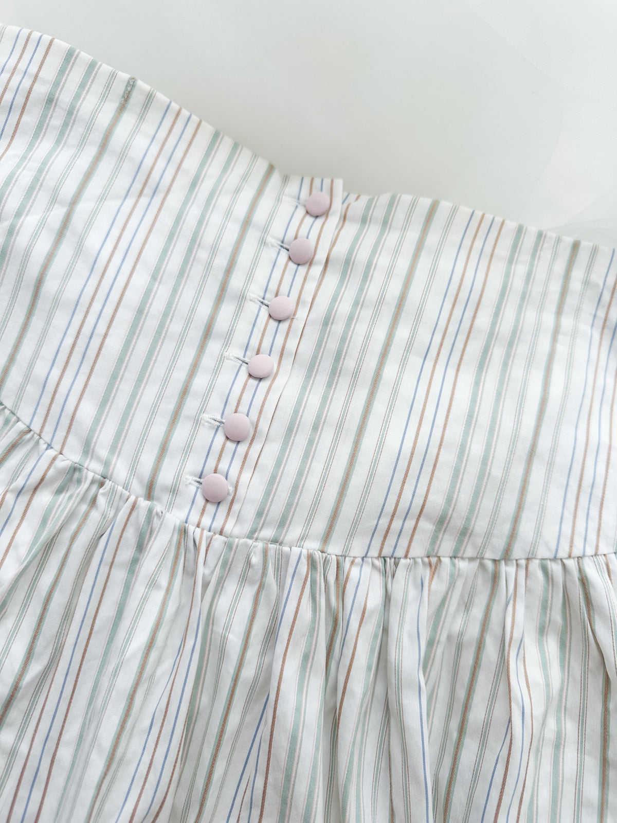 Cottage Ribbons Green Stripe Skirt