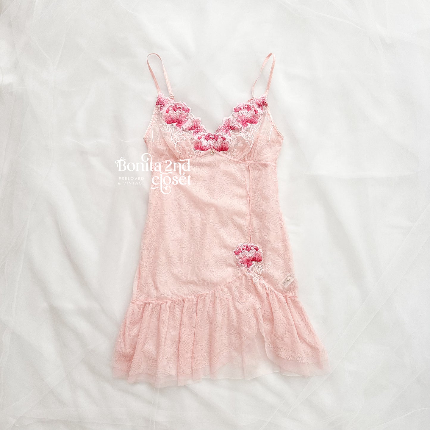 Roesblush Mesh Ruffle Mini Slip