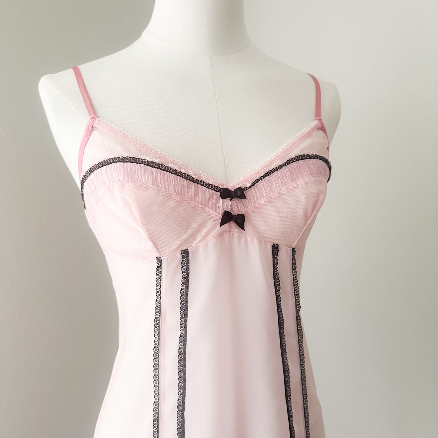 Dusky Rose Veil Slipdress