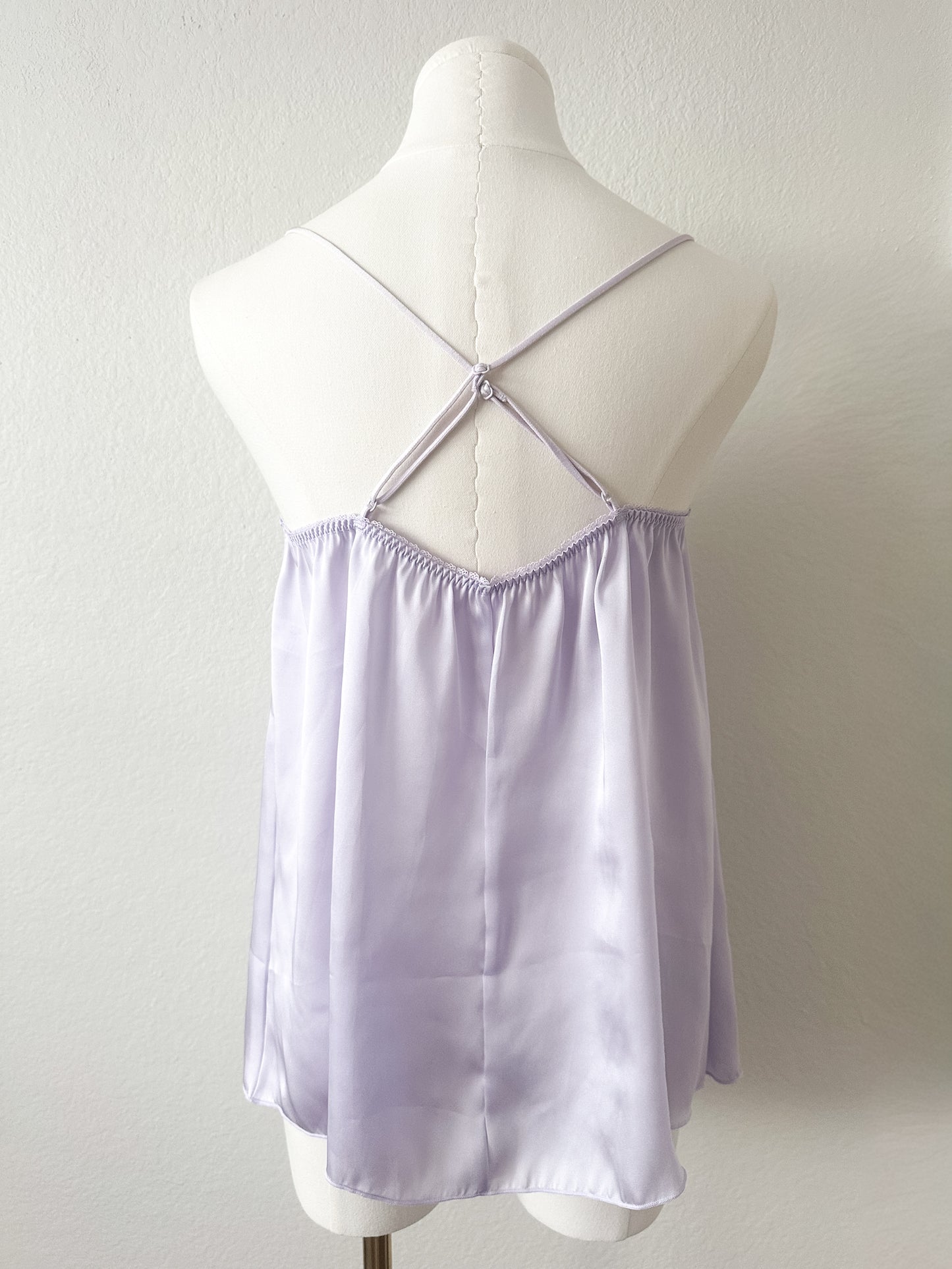 Lilac Satin Lace Camisole