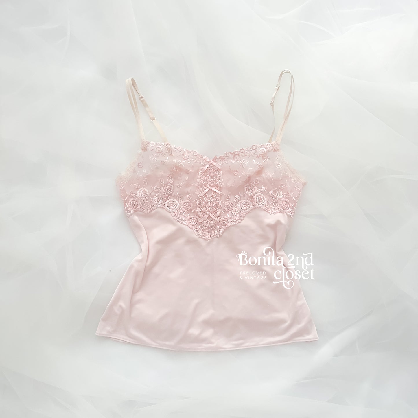 Rosé Etude Embroidery Camisole
