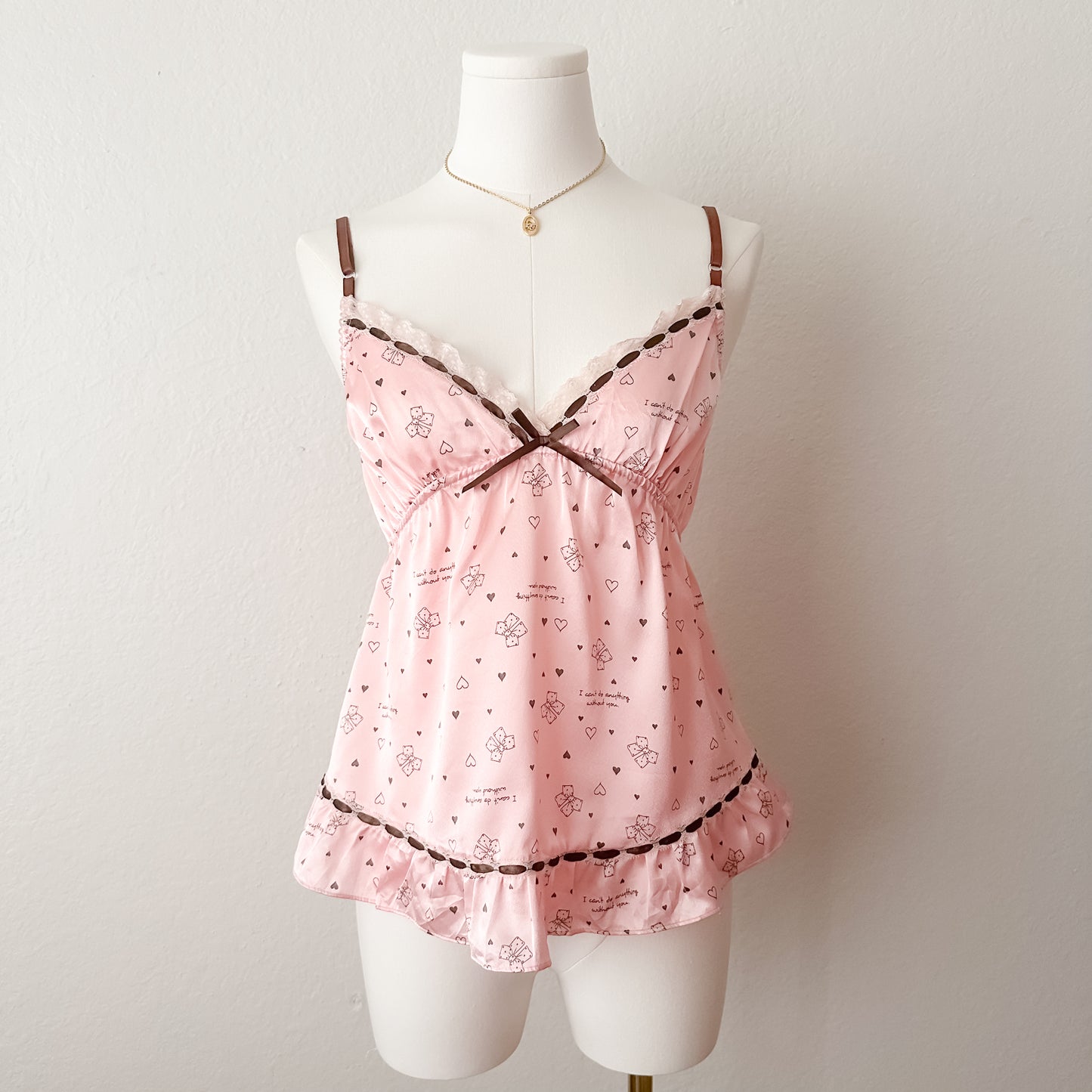 Blush Ribbon Cocoa Camisole