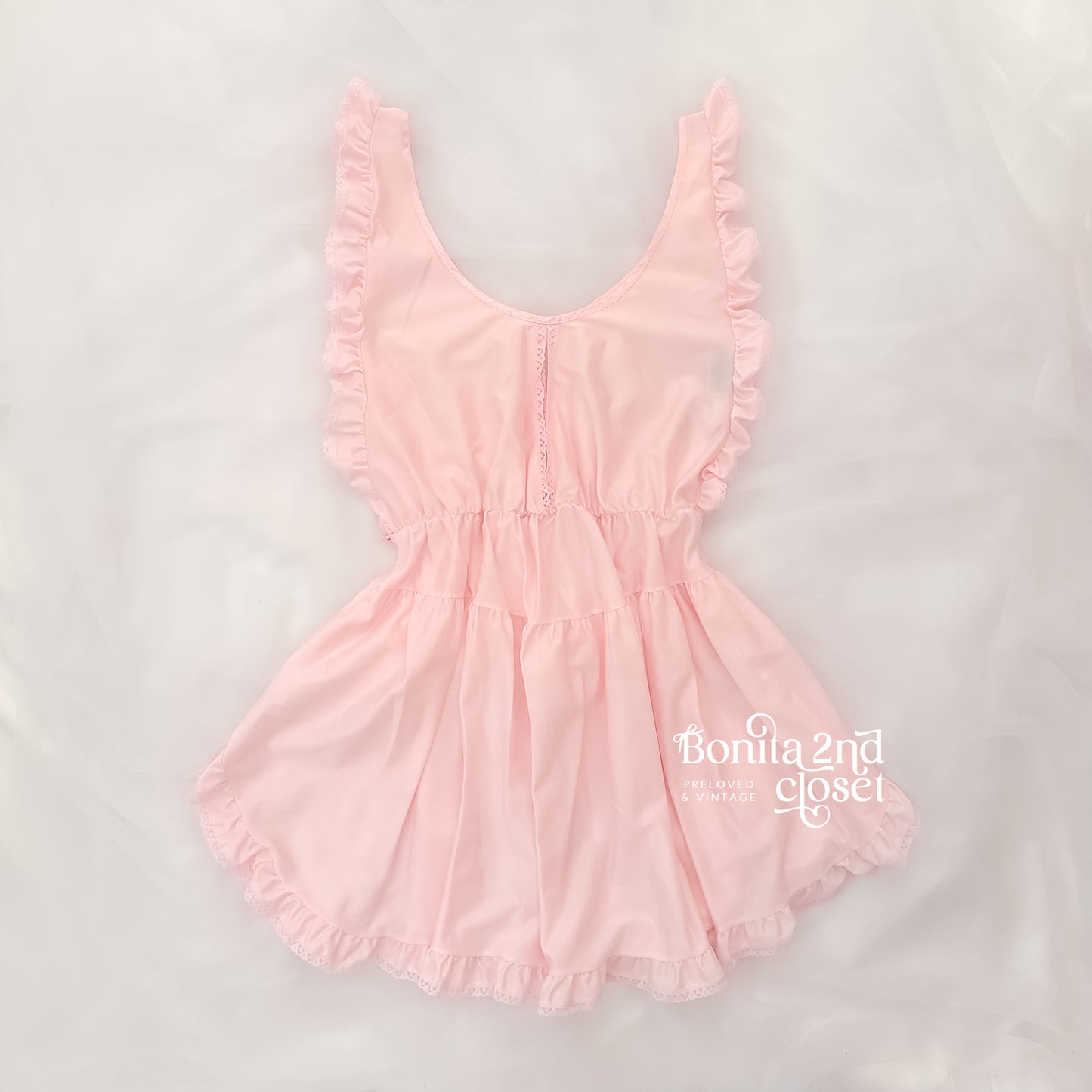 Semi Sheer Vintage Blush Babydoll
