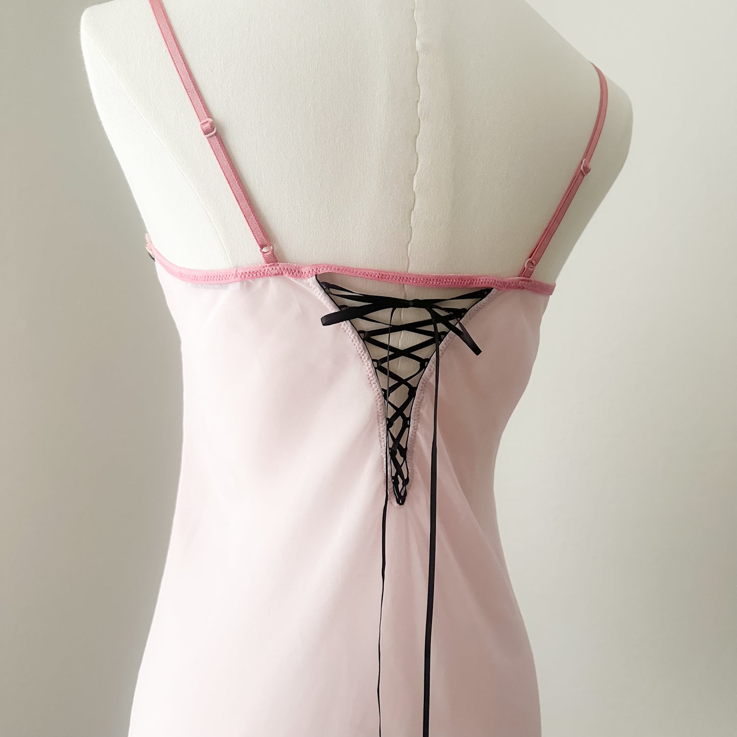 Dusky Rose Veil Slipdress