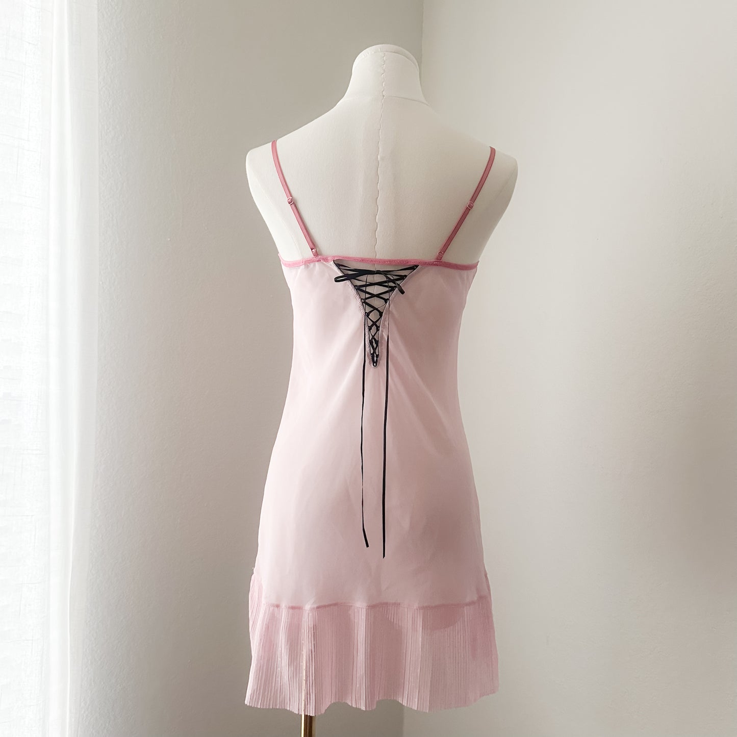 Dusky Rose Veil Slipdress