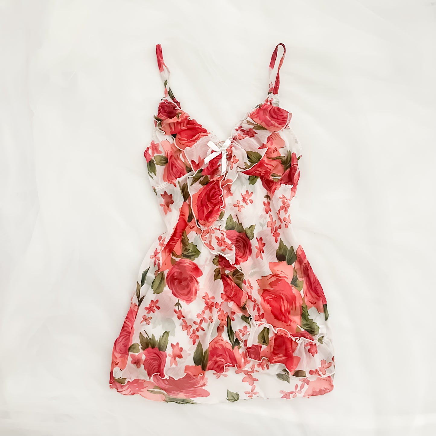 Japanese Sheer Red Rose Slip