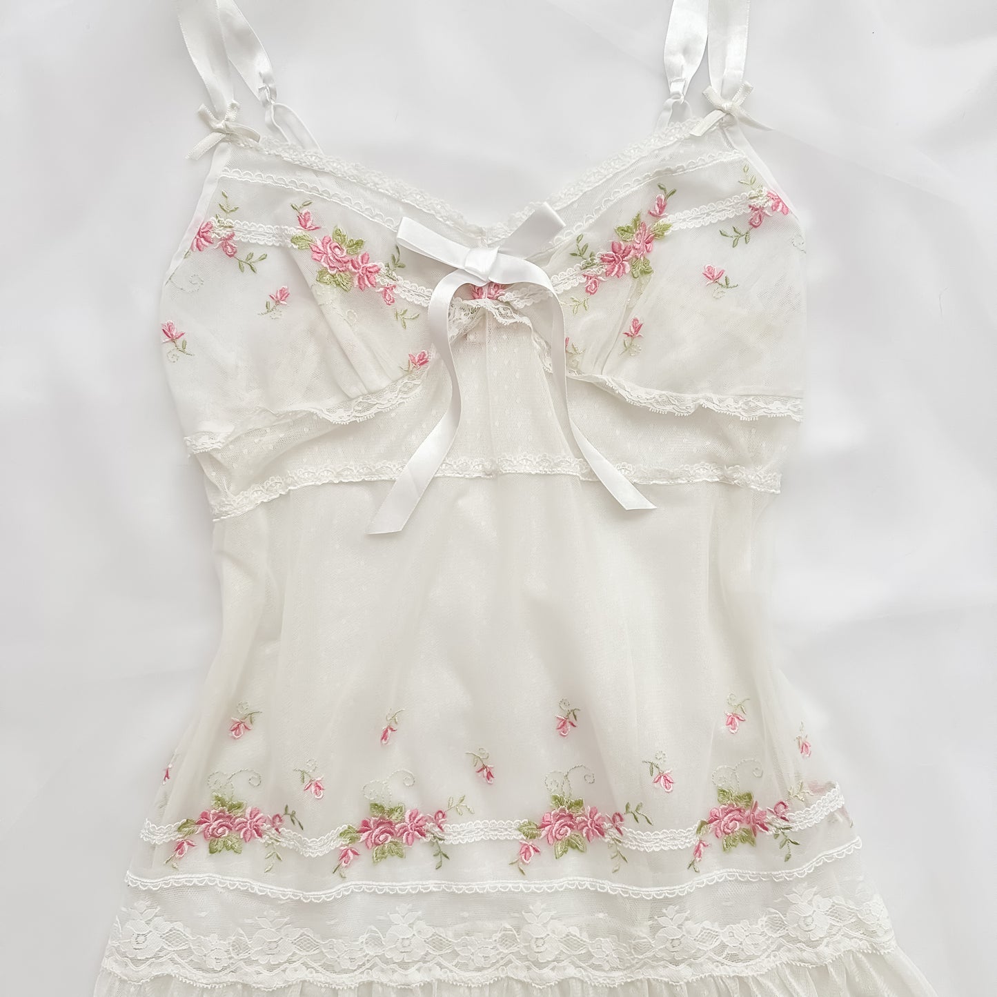 Lullaby Lace Babydoll with Rosébuds