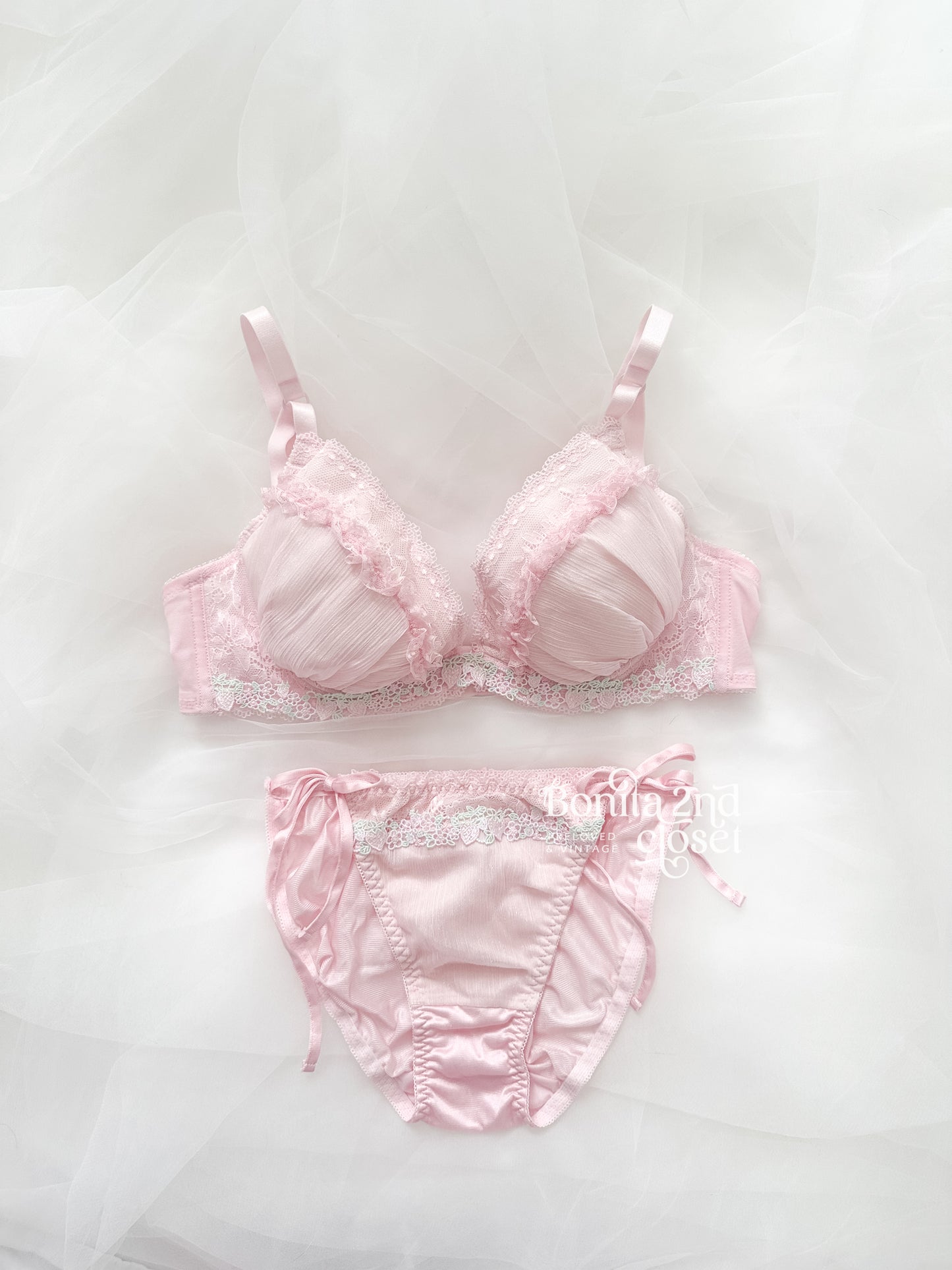 Blush Strawberry Lace Bra Set