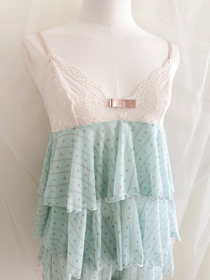 Power Dot Lace Babydoll Set