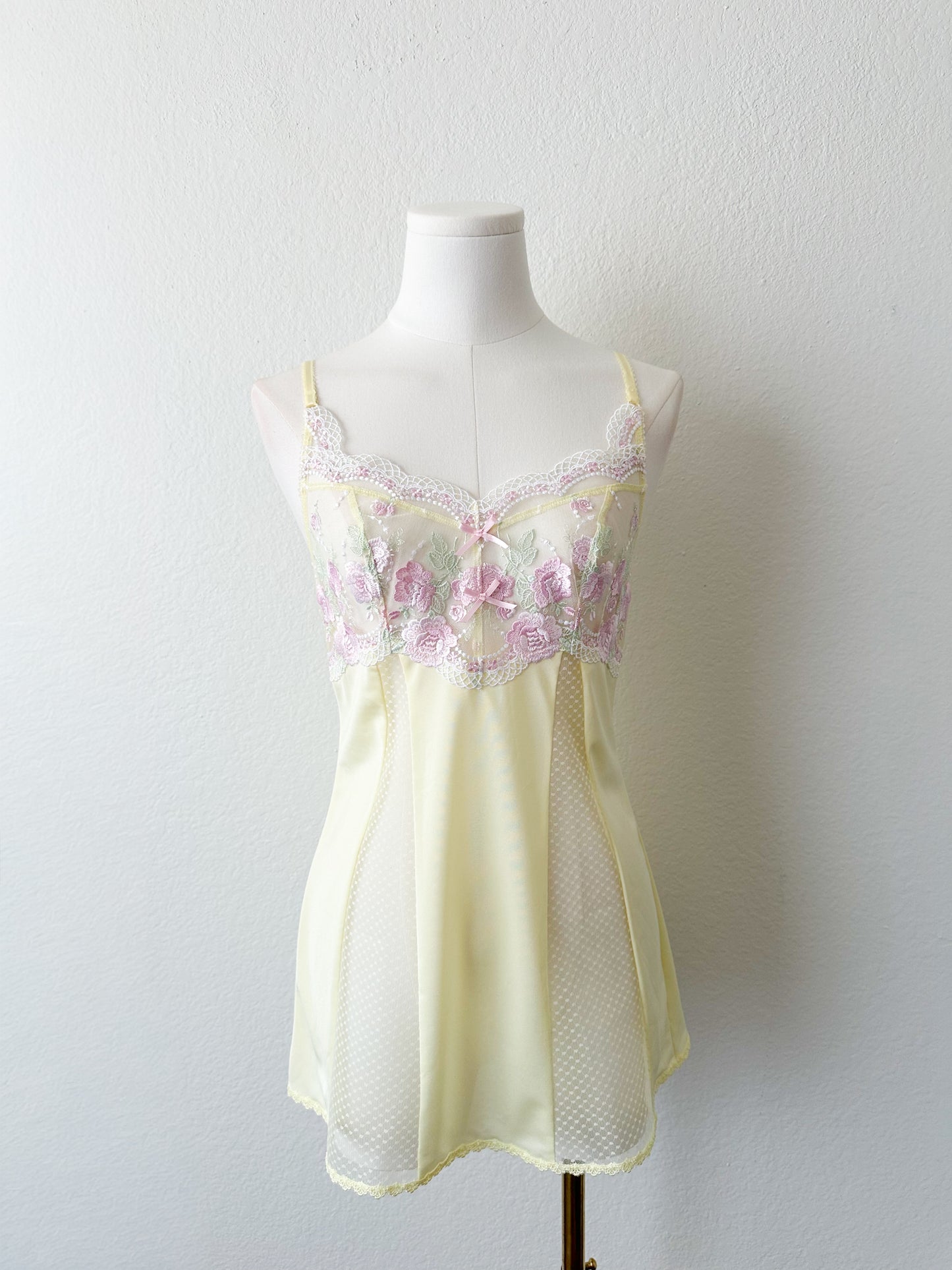 Cream Rose Parfait Slipdress