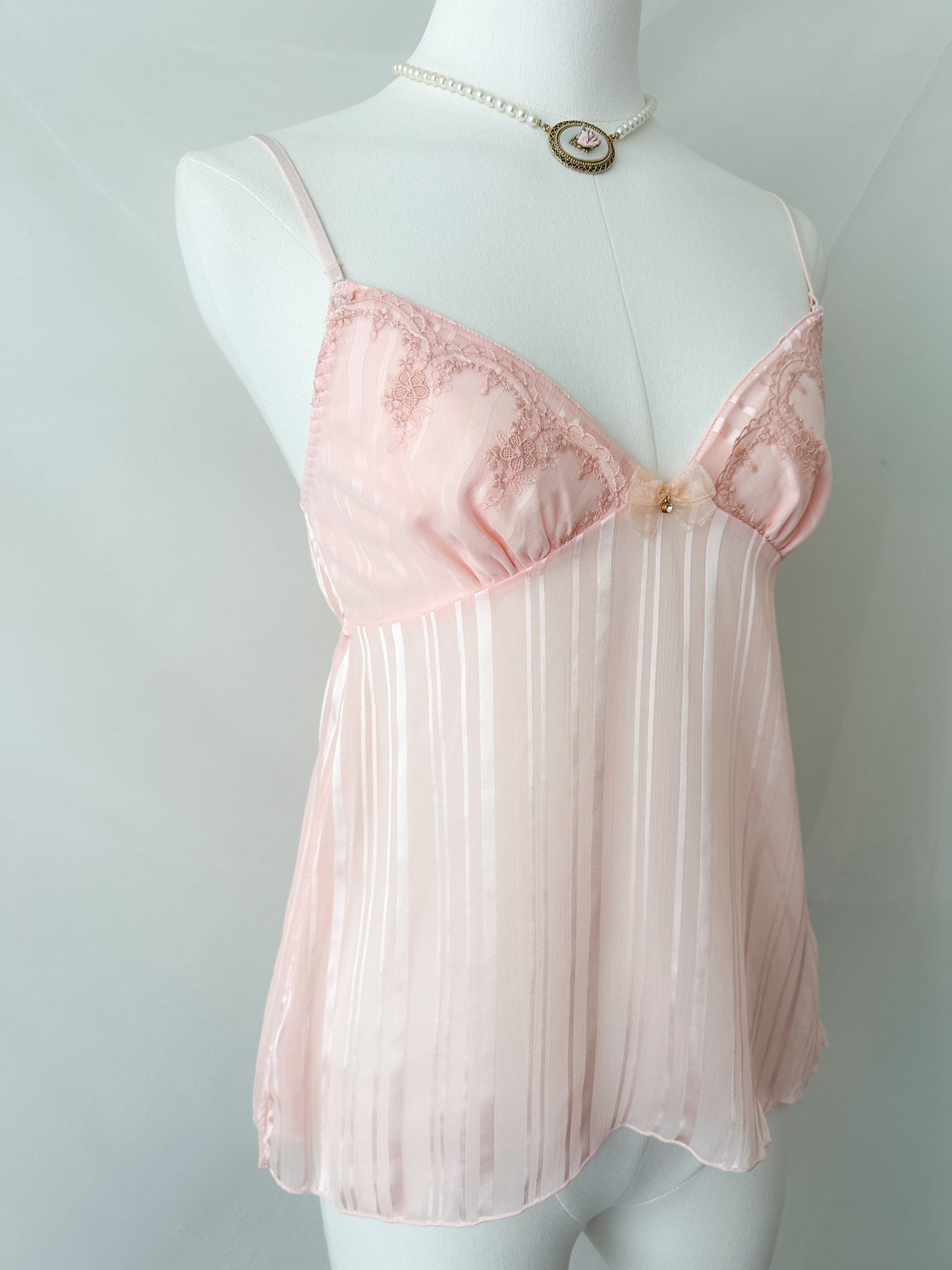 Blush Stripe Babydoll Camisole