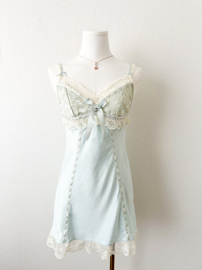 Rare Bleu Lace Reverie Slipdress