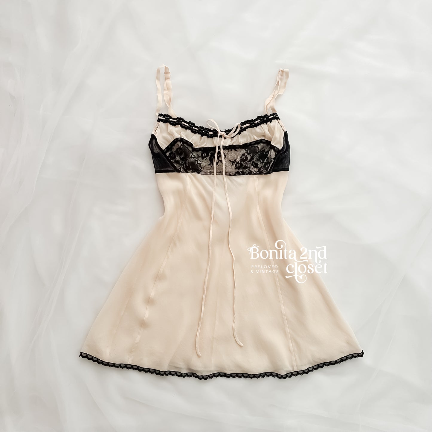 VS Silk Cream Babydoll Slip