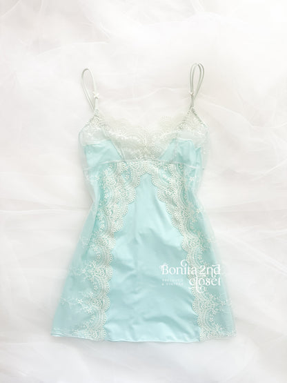 Mint Lace Reverie Slipdress