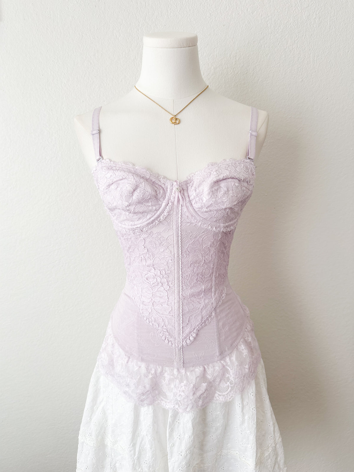Lilac Lace Corset 30C