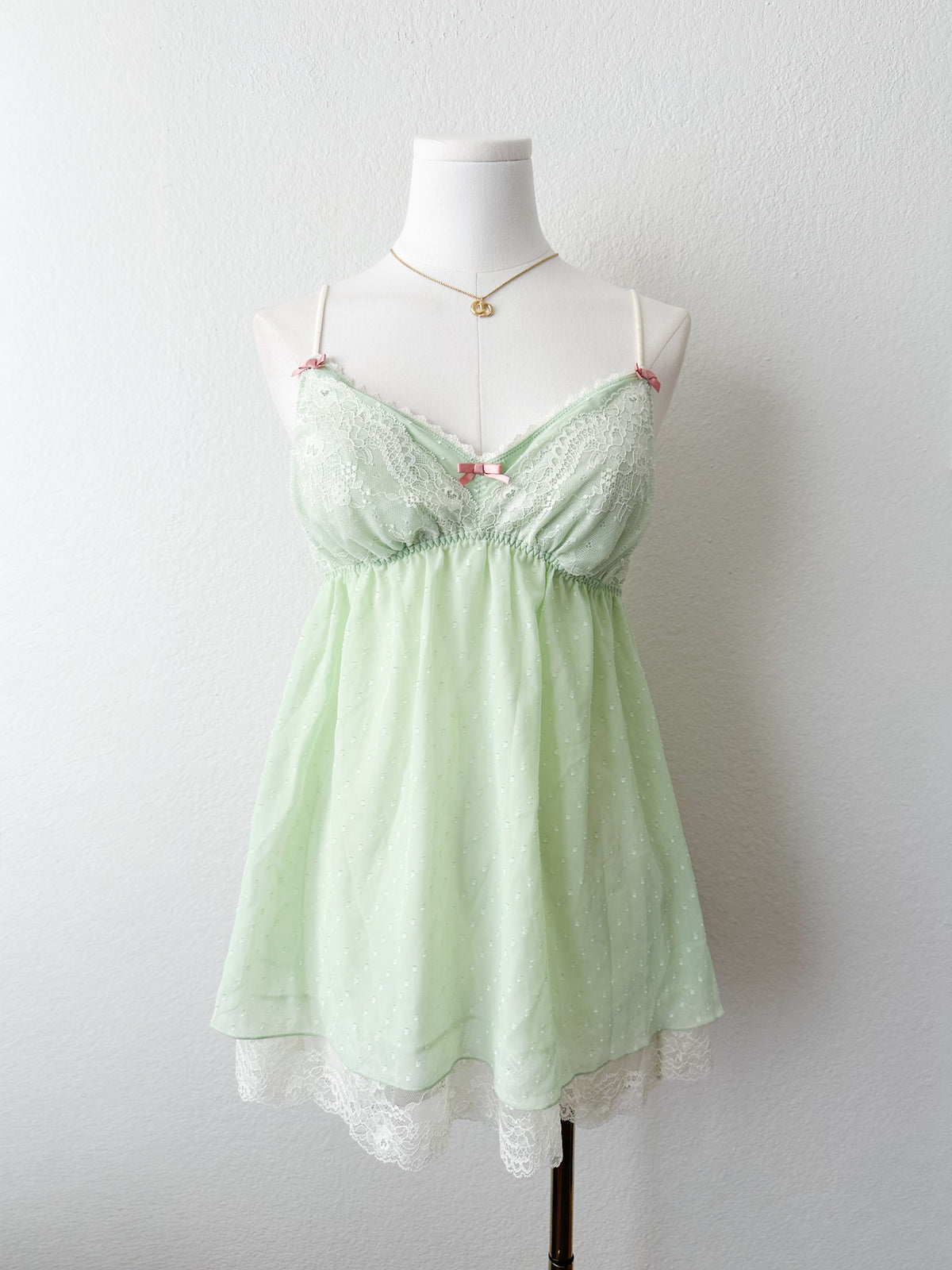 Mint Lullaby Babydoll Slip