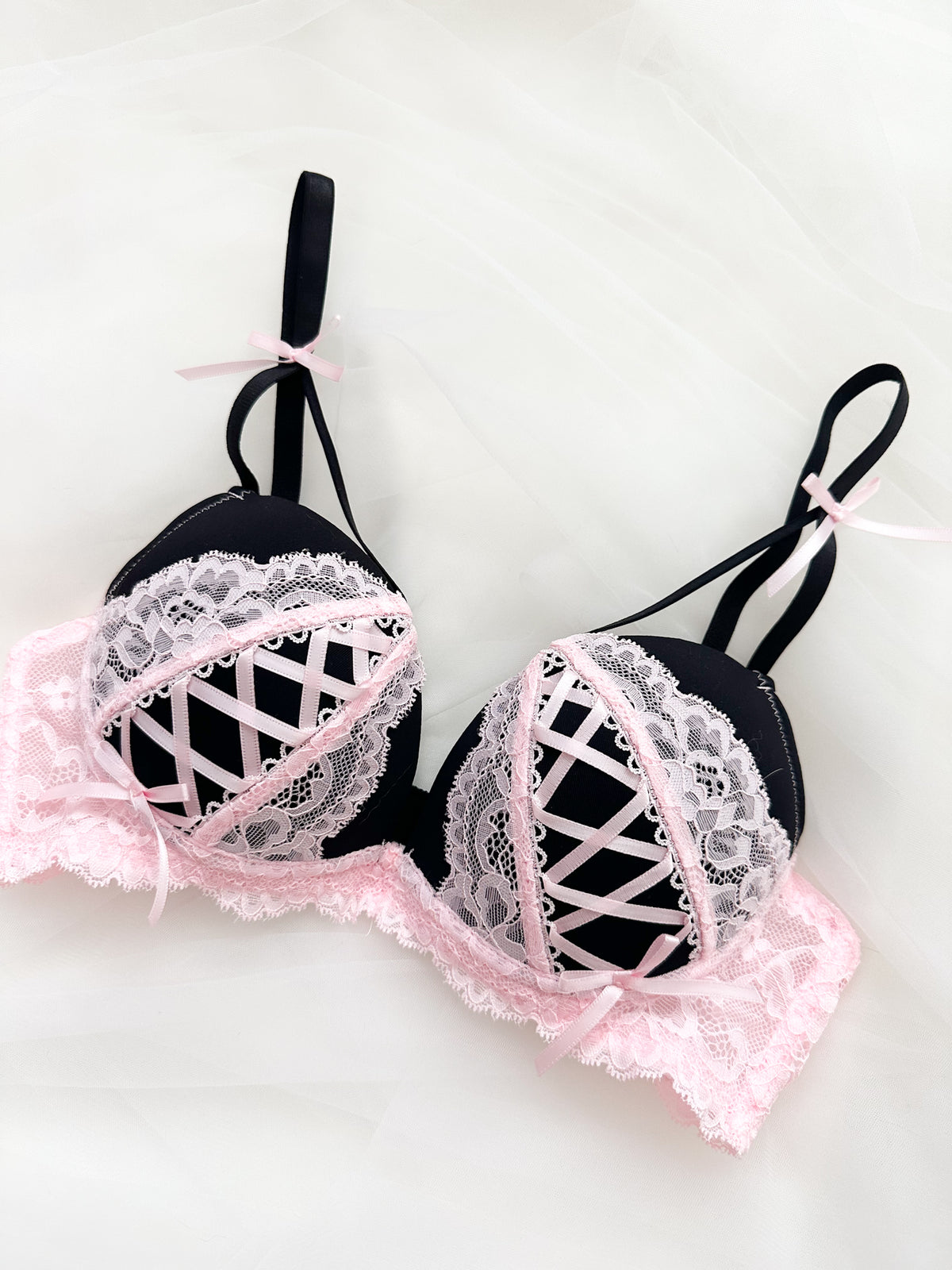 Ribbon Corset Lace Bra 34B