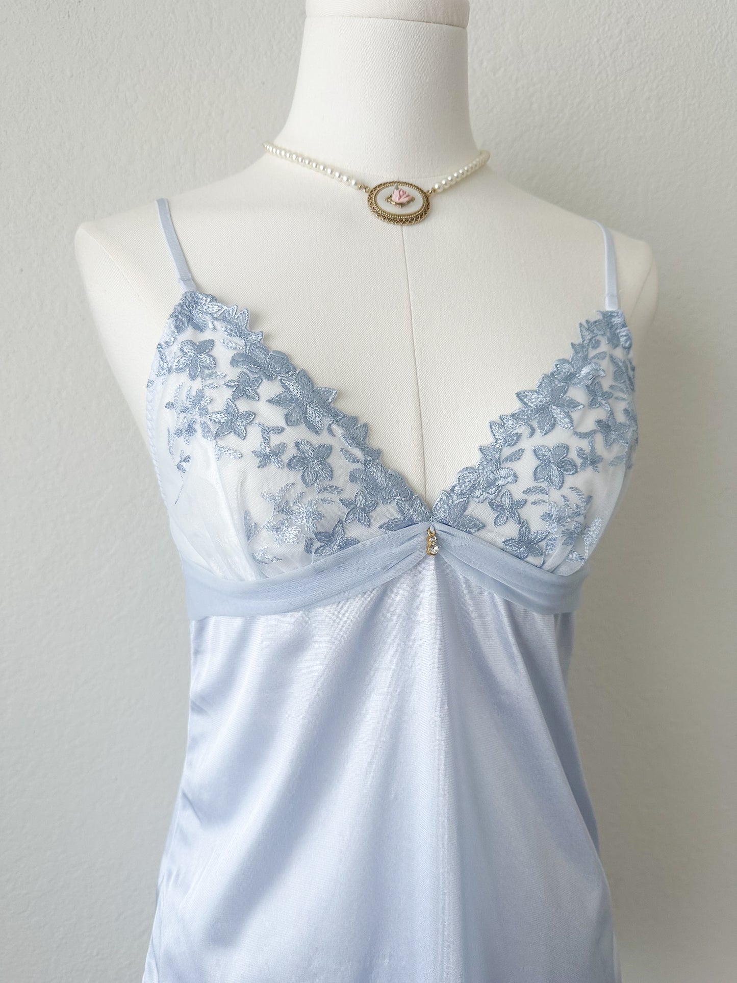 Blue Frost Lace Slipdress