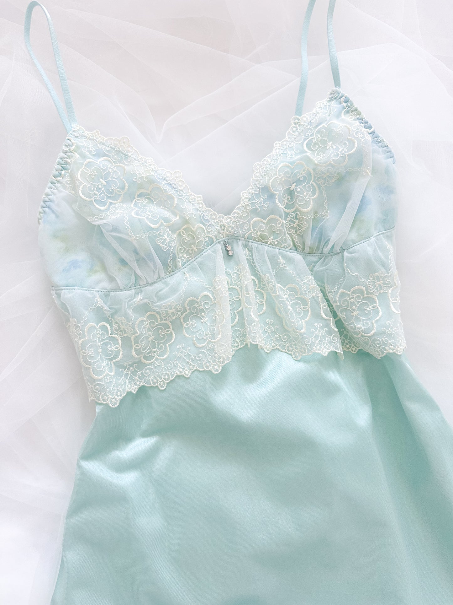 Mint Lace Lullaby Slipdress