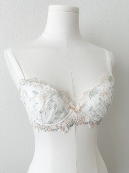 Soft Meadow Embroidery Bra Set