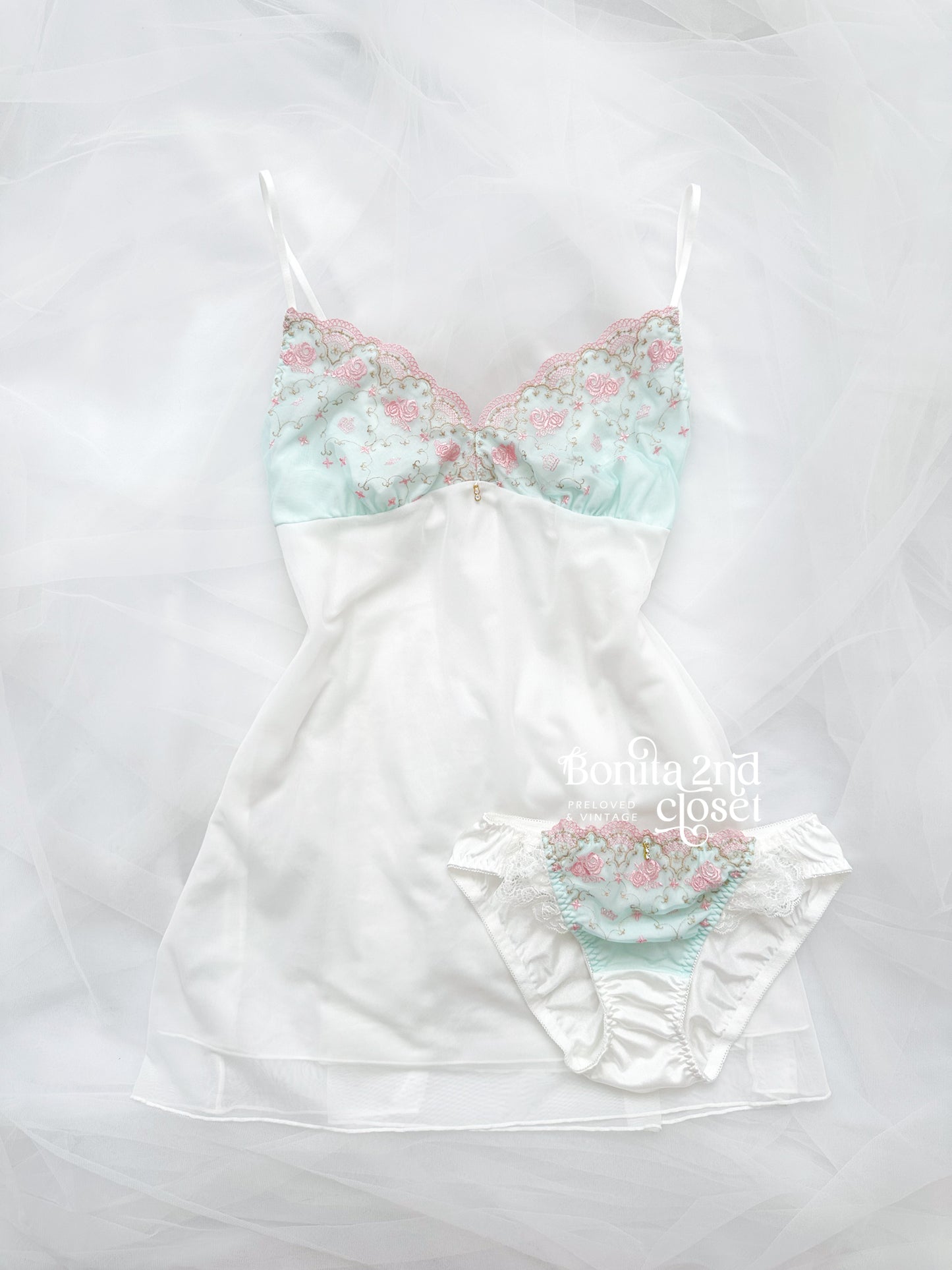 Sky Rosebud Babydoll Set