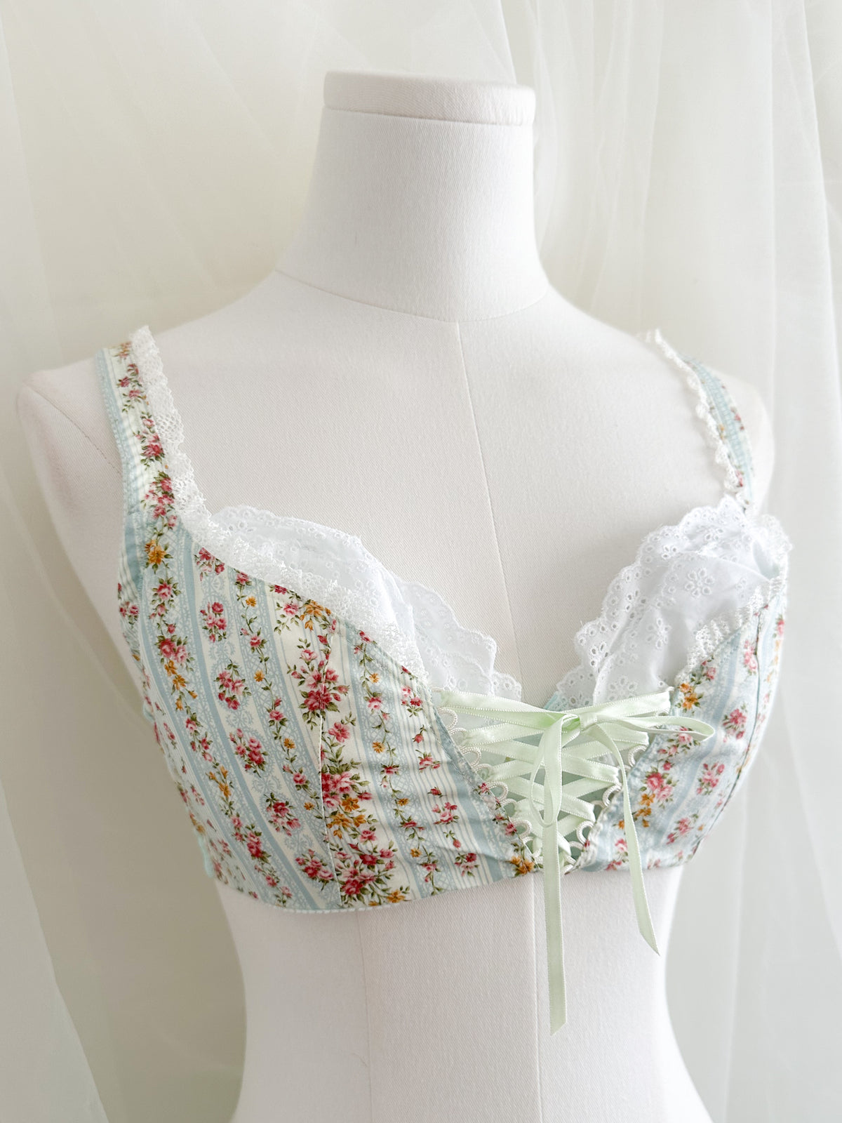 Rosalie Lace-Up Bra Set 34D