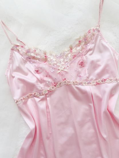 Pink Mousse Lace Camisole