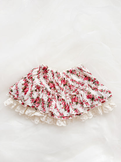 Rare Liz Lisa Ruffle Floral Skirt