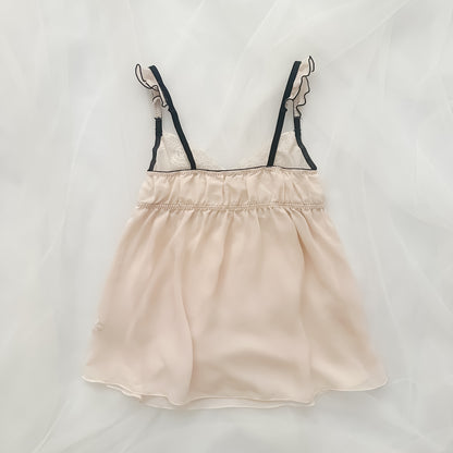 Sheer Cream Pearl Camisole