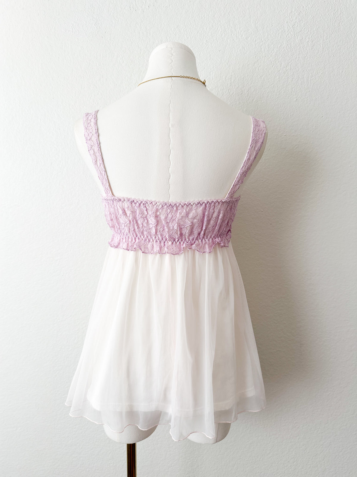 Ribbon Lace Babydoll Camisole