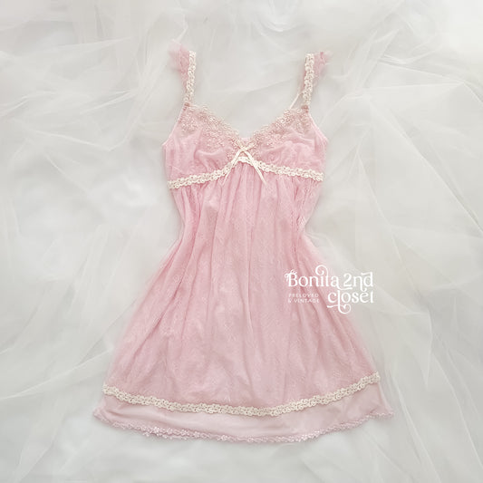Blush Petal Lace Babydoll slip
