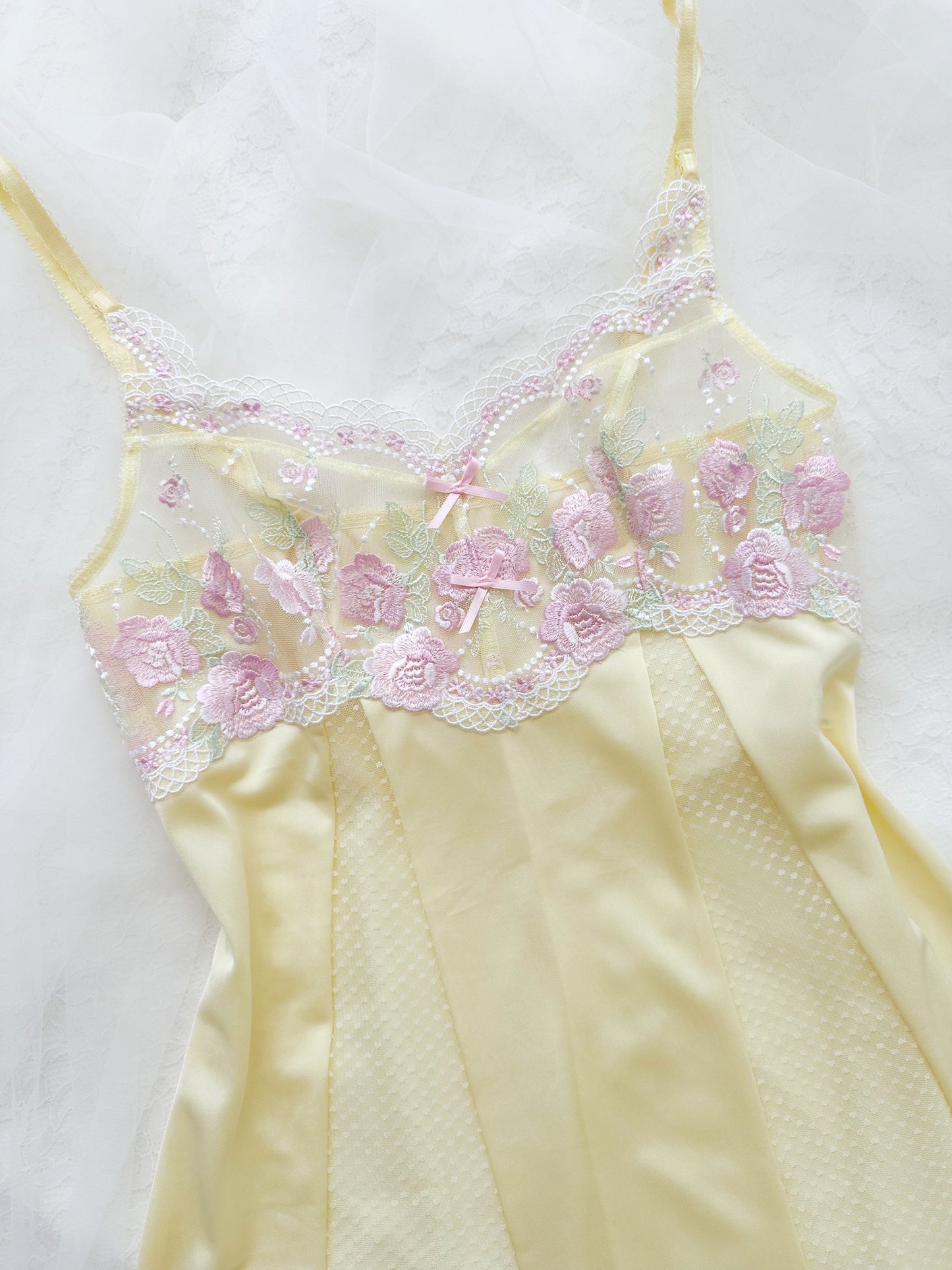 Cream Rose Parfait Slipdress