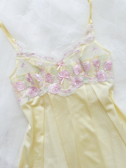 Cream Rose Parfait Slipdress