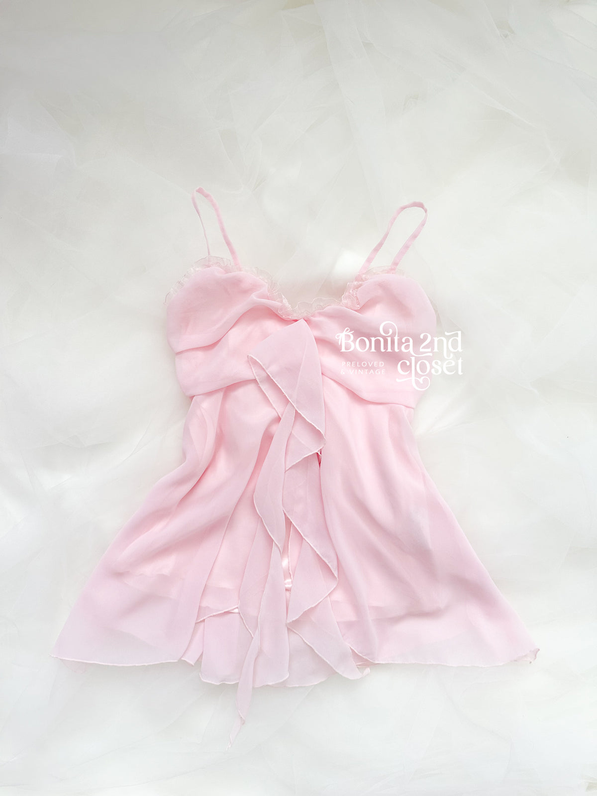 Pink Chiffon Ruffle Fairy Camisole