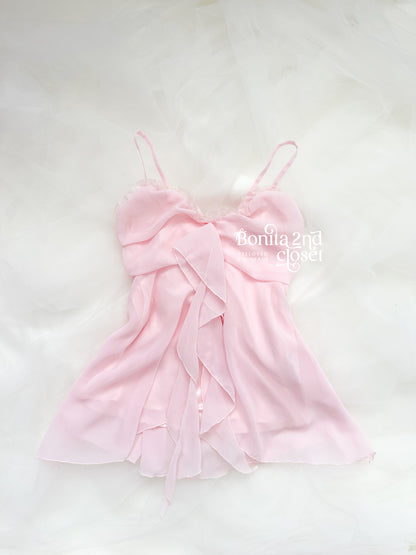 Pink Chiffon Ruffle Fairy Camisole