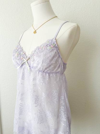 Lavender Fairy Lace Babydoll Set