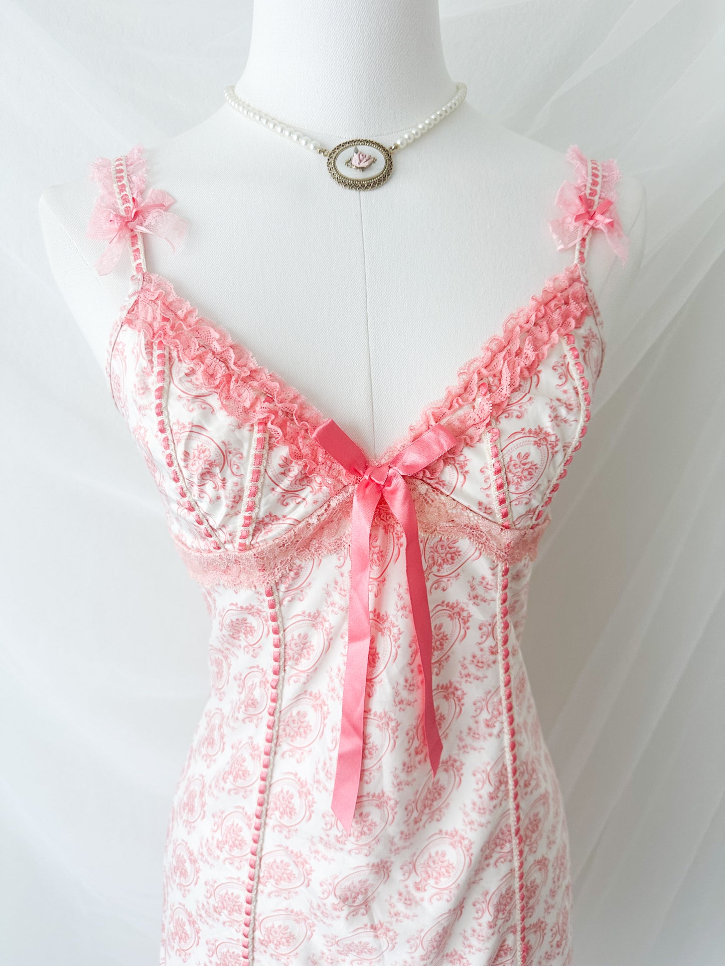 Rosette Toile Slipdress