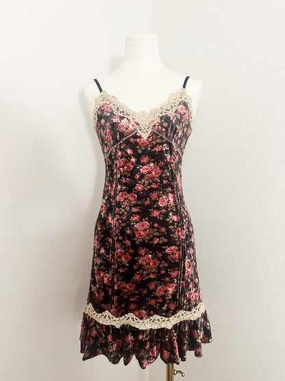 Velvet Rosette Dress