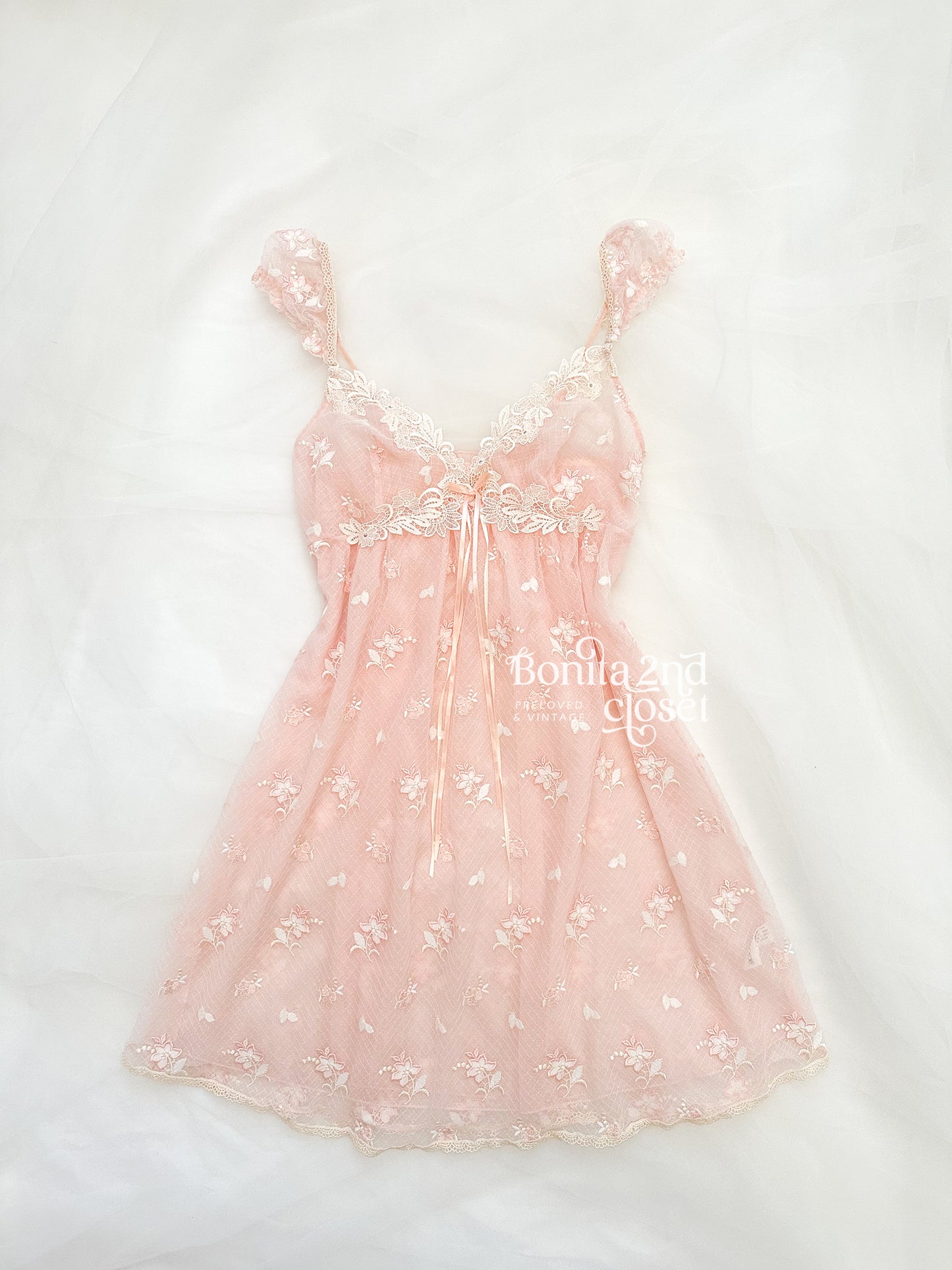 Fairy Petal Embroidery Slipdress