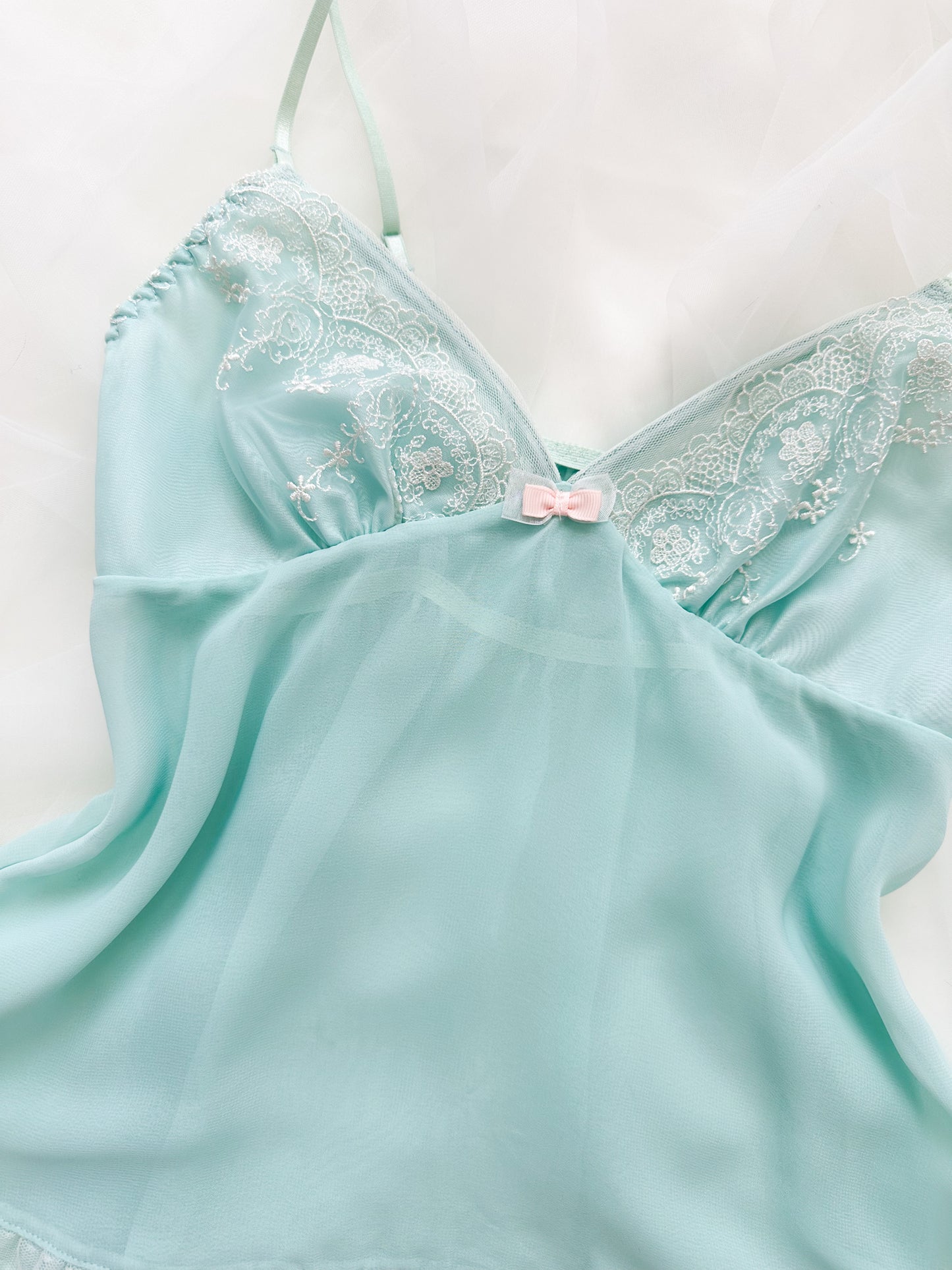 Teal Floral Ruffle Camisole