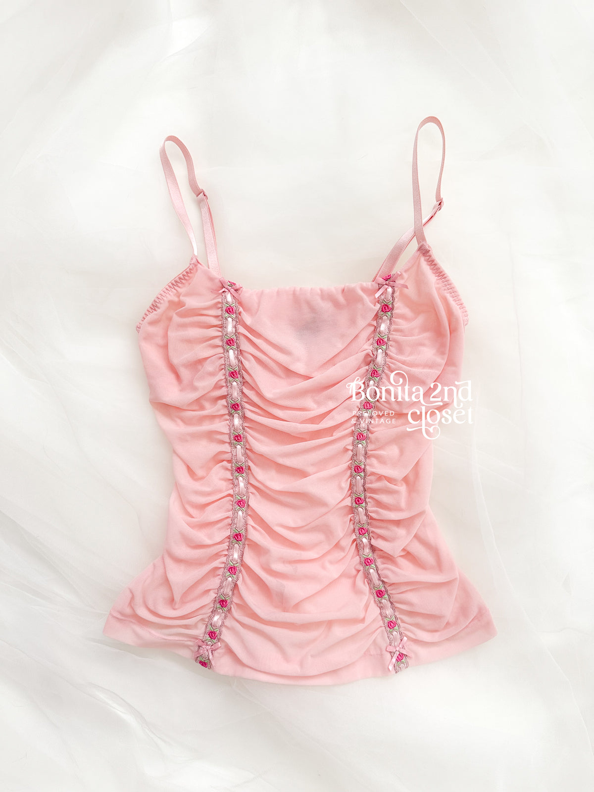 Rare Betsey Johnson Rosette Camisole